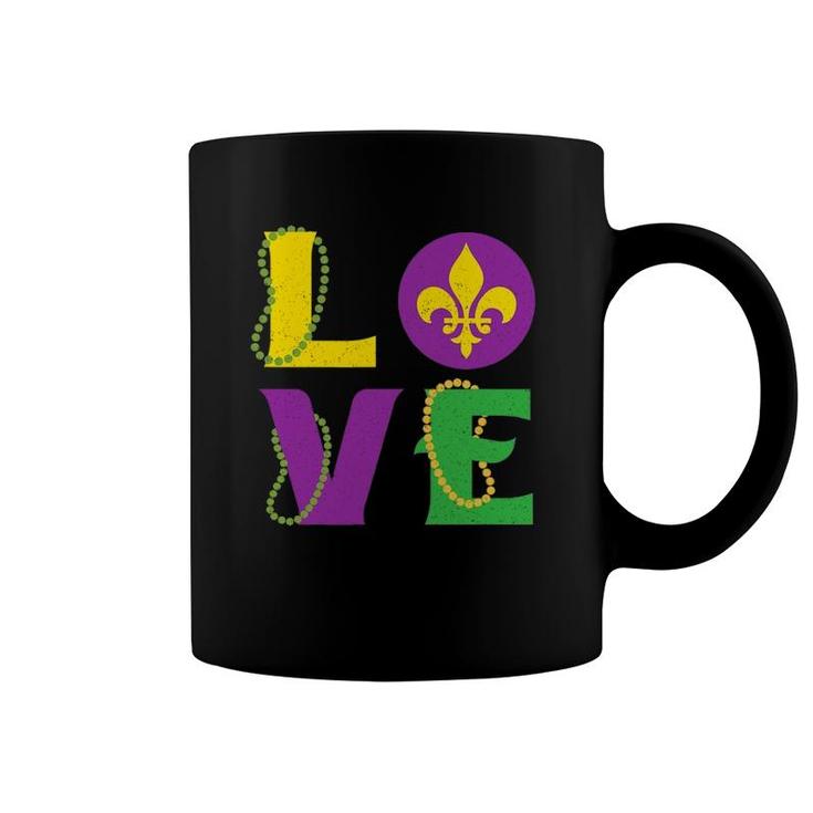 Mardi Gras Carnival Love New Orleans Cajun Festival Coffee Mug