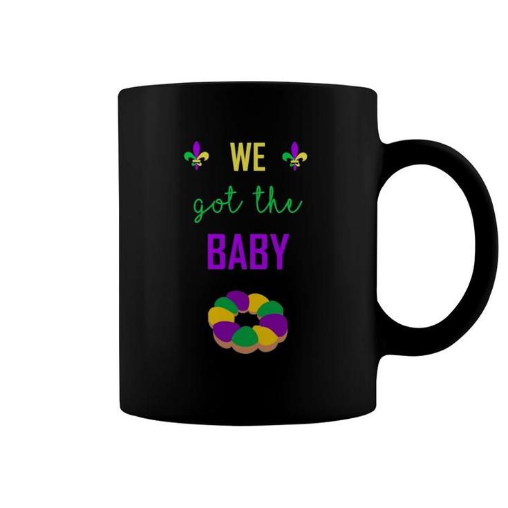 Mardi Gras Pregnancy We Got The Baby Announcement Coffee Mug