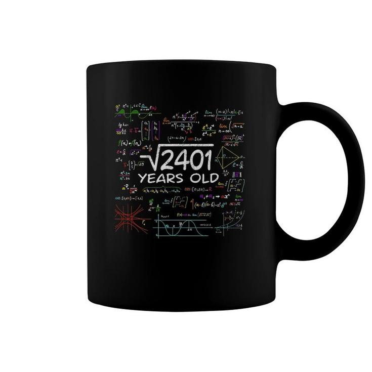 Math Square Root Of 2401 Vintage 49Th Birthday 49 Years Old Coffee Mug