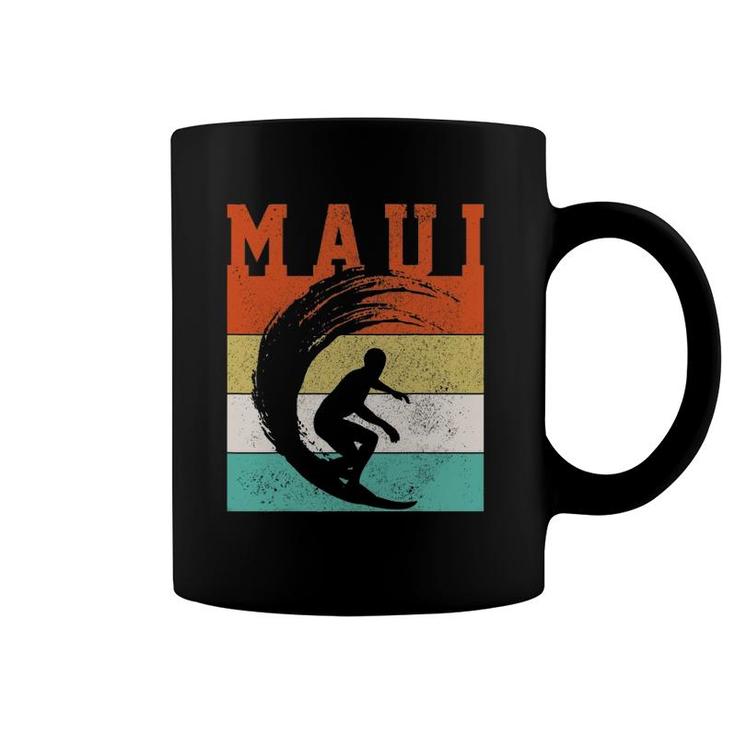 Maui Surfing Vintage Surf Hawaiian Islands Surfer Gift Coffee Mug
