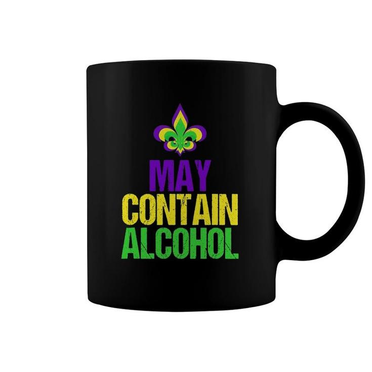 May Contain Alcohol- Funny Mardi Gras Coffee Mug