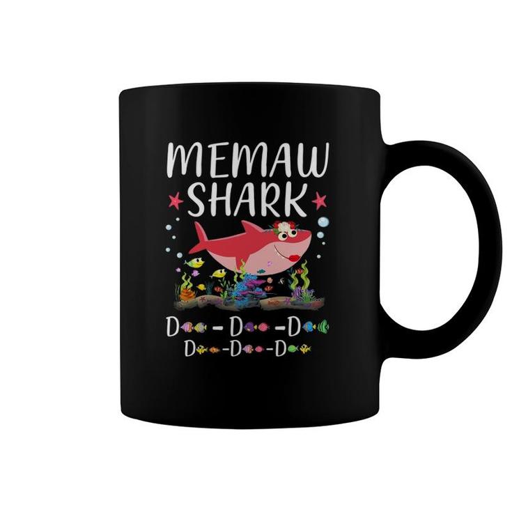 Memaw Shark , Funny Mother's Day Floral Gift Coffee Mug