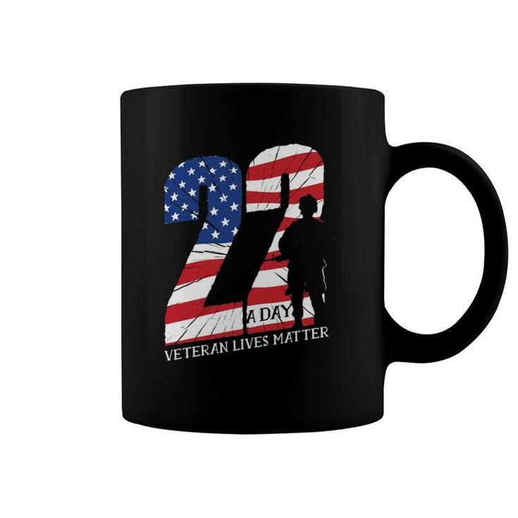 Memorial 22 A Day Veteran Lives Matter  Coffee Mug