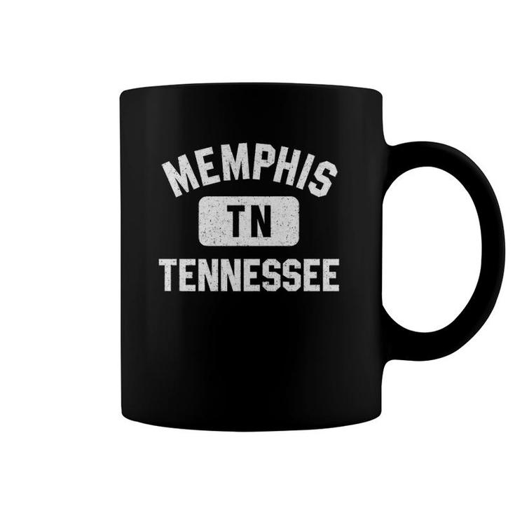 Memphis Tn Tennessee Gym Style Distressed White Print  Coffee Mug
