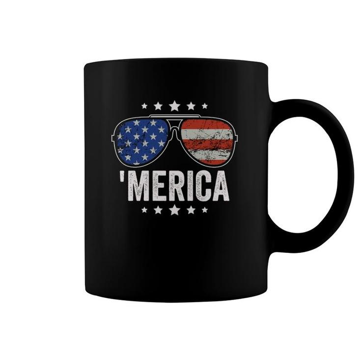 Men 4Th July American Flag Funny Boys Patriotic Fourth Coffee Mug