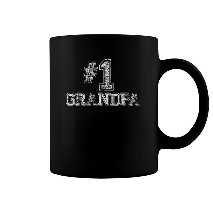 Mens 1 Grandpa Number One Father's Day Gift Tee Coffee Mug
