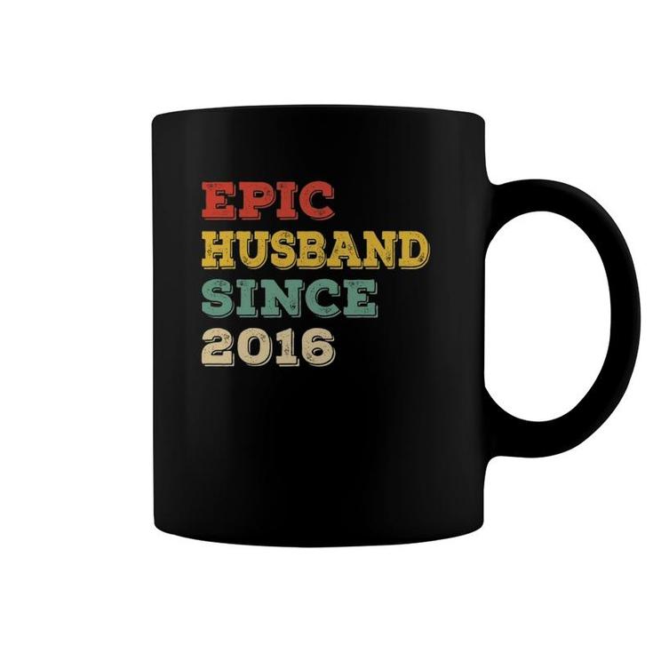 Mens 6Th Wedding Anniversary For Him Epic Husband Since 2016 Ver2 Coffee Mug