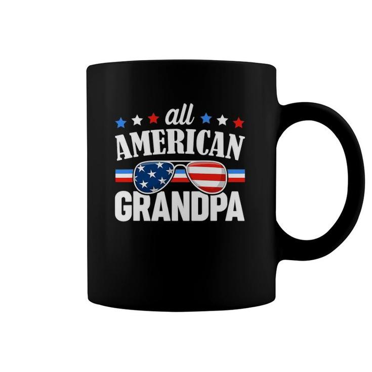 Mens All American Grandpa 4Th Of July Usa Family Matching Outfit Coffee Mug