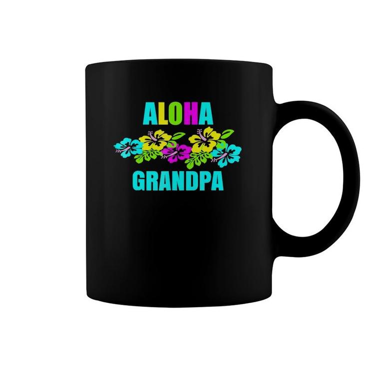 Mens Aloha Grandpa Hawaiian  Luau Party Vacation Coffee Mug