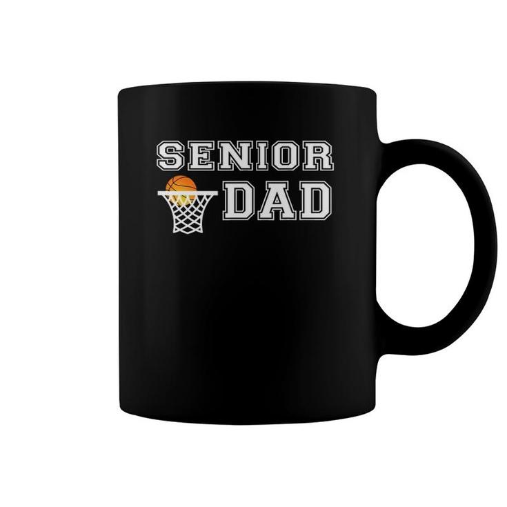 Mens Basketball Senior Dad , Player Father Game Day Coffee Mug