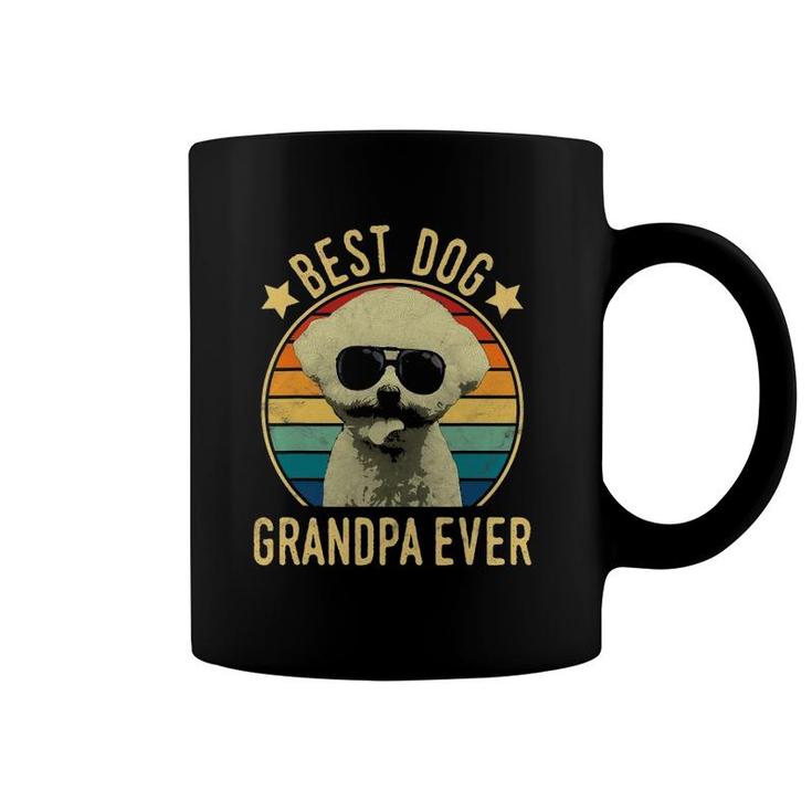 Mens Best Dog Grandpa Ever Bichon Frise Father's Day Coffee Mug