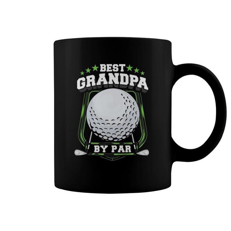 Mens Best Grandpa By Par Golf Papa Grandfather Pop Dad Golf Gift Coffee Mug