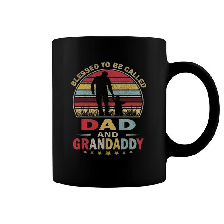 Mens Blessed To Be Called Dad And Grandaddy Vintage Father's Day Coffee Mug