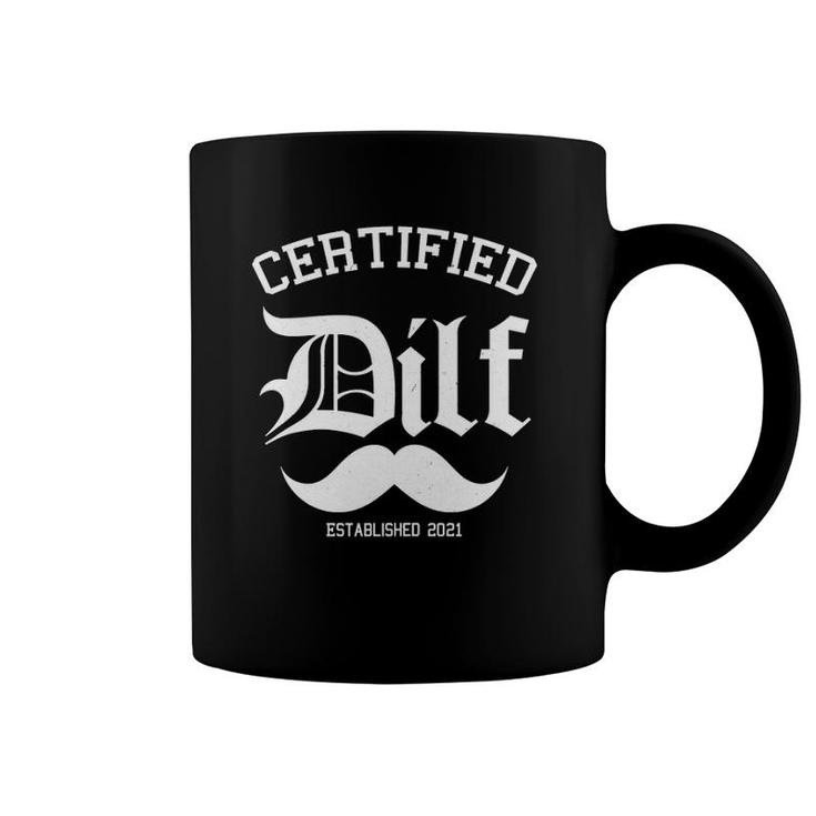 Mens Certified Dilf Funny Pregnancy Announcement For Father's  Coffee Mug