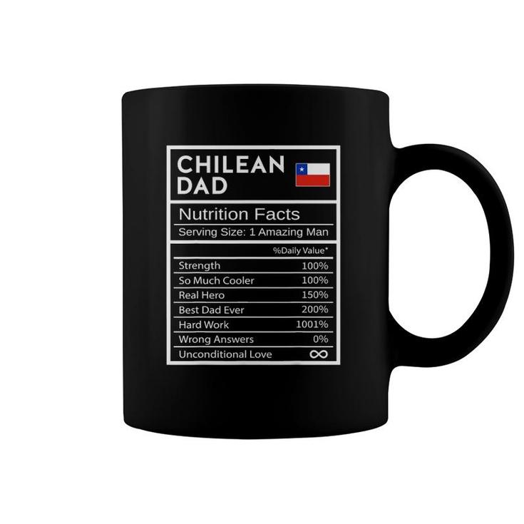 Mens Chilean Dad Nutrition Facts National Pride Gift For Dad Coffee Mug