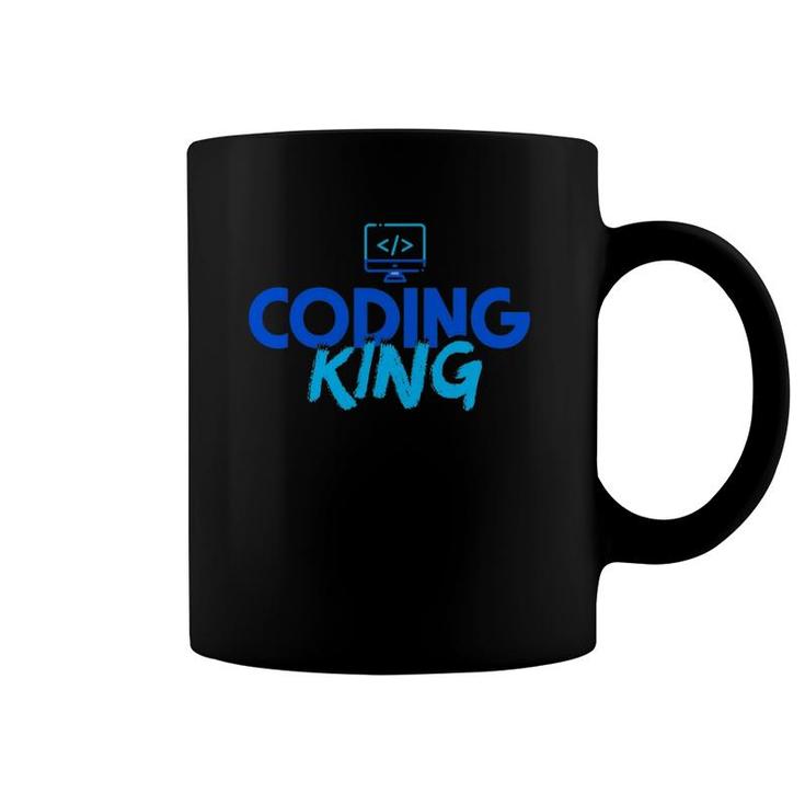 Mens Coding King Gift Software Developer Programming Coffee Mug