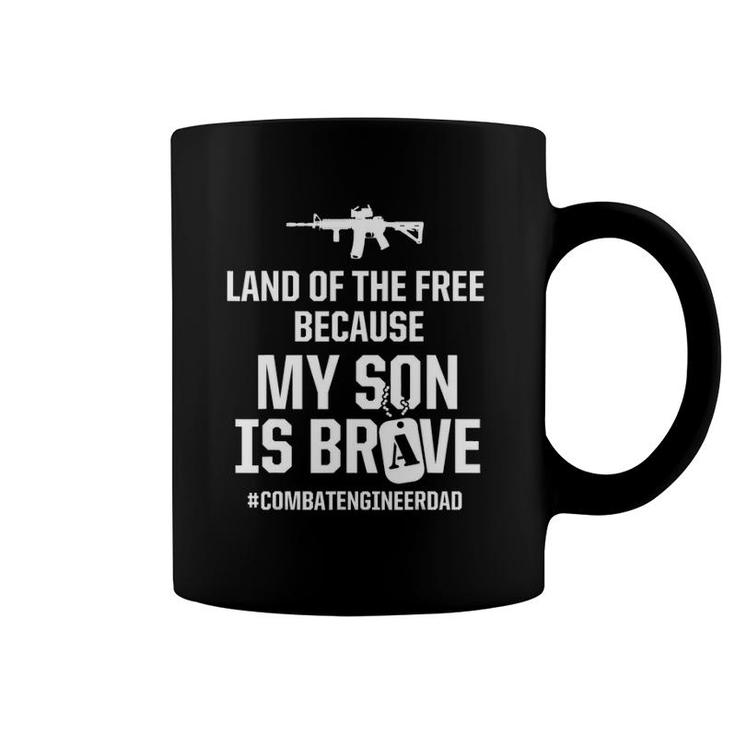 Mens Combat Engineer Brave Son Dad Usa Military Sapper Coffee Mug