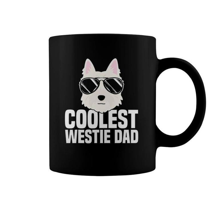 Mens Coolest Westie Dad West Highland White Terrier Dog Lover Gift Coffee Mug