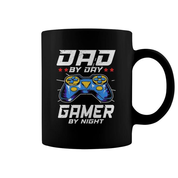 Mens Dad By Day Gamer By Night Video Games Player Daddy Coffee Mug