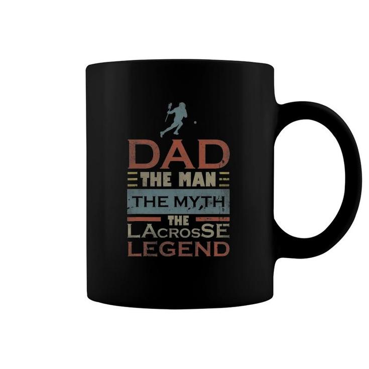 Mens Dad Father Lacrosse Lax Player Coach Gift Team Ball Sport Coffee Mug
