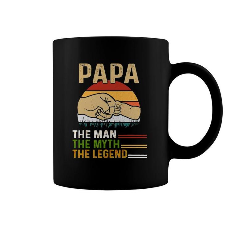 Mens Dad For Father's Day Man-Myth The Legend Funny Papa Coffee Mug