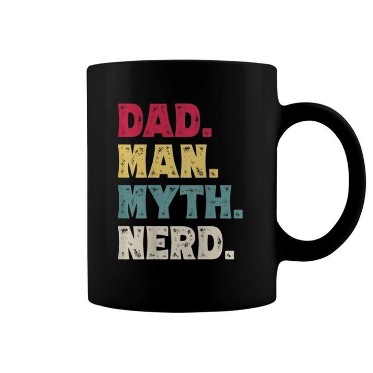 Mens Dad Man Myth Nerd Funny Father's Day Vintage Gift Coffee Mug