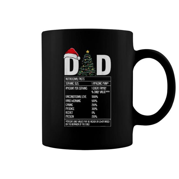 Mens Dad Nutrition Facts Christmas Xmas Pajama Papa  Coffee Mug