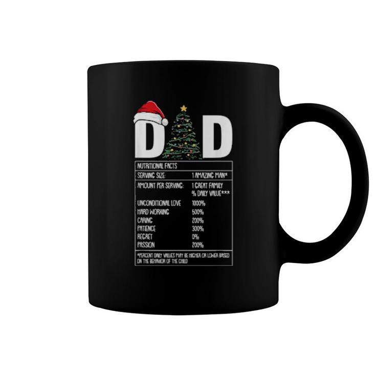 Mens Dad Nutrition Facts Christmas Xmas Pajama Papa Father  Coffee Mug
