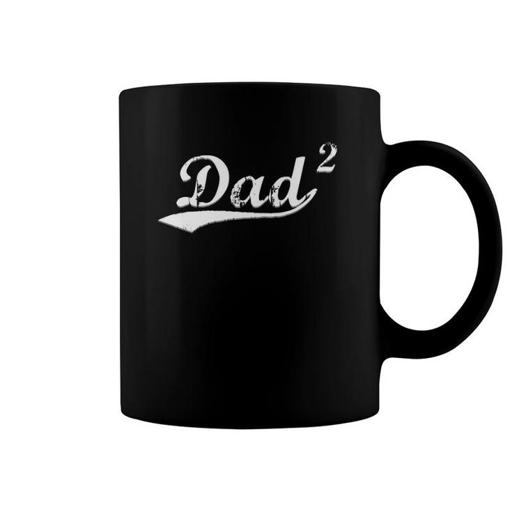 Mens Dad Of 2 Dad2 Gift Father's Day Gift For Father Of Two Kids Coffee Mug
