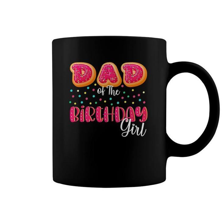 Mens Dad Of The Birthday Girl Donut Family Matching Birthday Coffee Mug