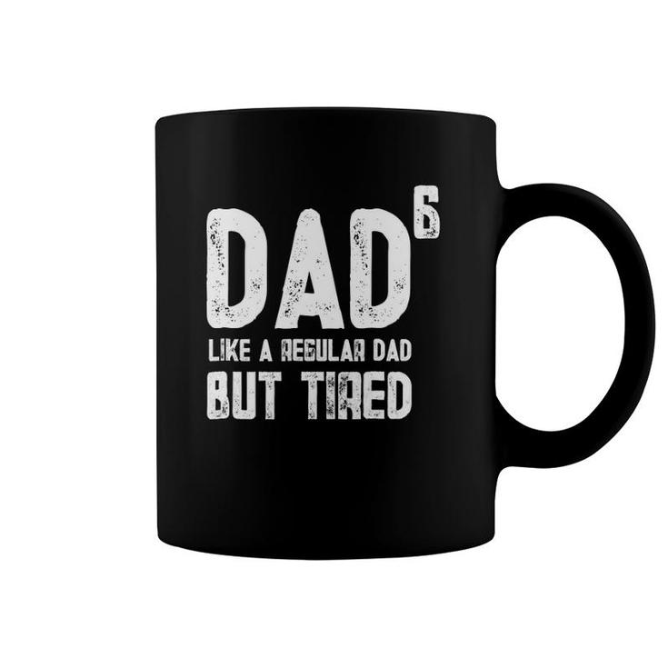 Mens Dad To Be Of 6 Kids But Tired - 6Th Power Tee  Coffee Mug