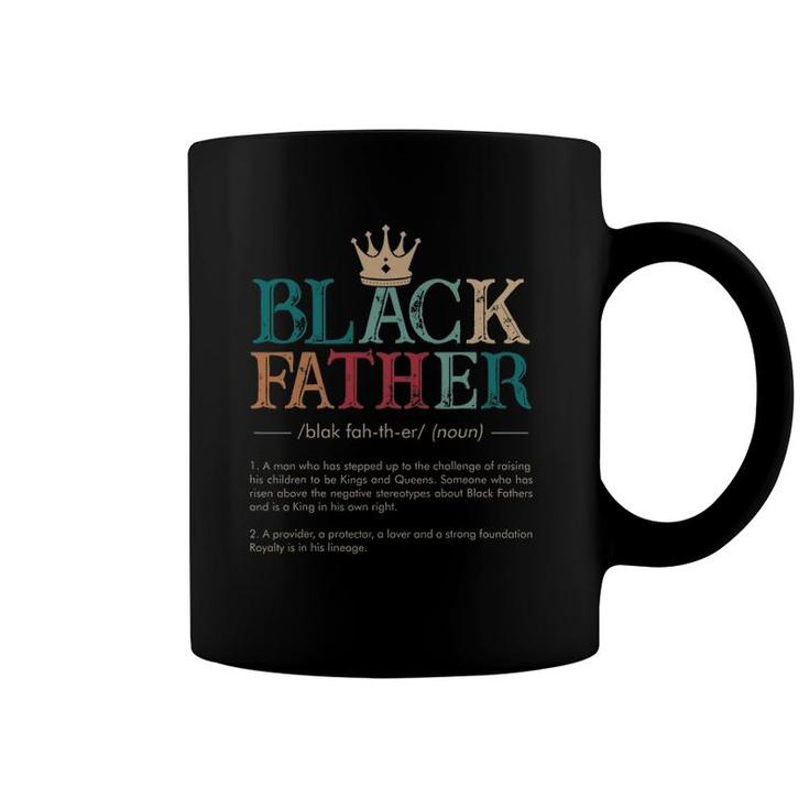 Mens Definition Black King African American Fathers Day Coffee Mug