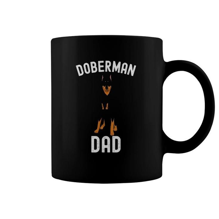 Mens Doberman Dad Father's Day Men Doberman Lover Owner Funny Dog Coffee Mug