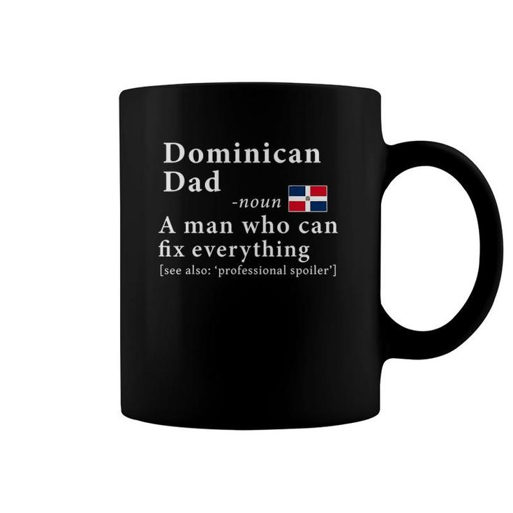 Mens Dominican Dad Definition Tee Dominican Republic Flag Fathers Coffee Mug