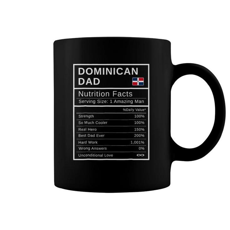 Mens Dominican Dad, Nutrition Facts  Father's Day Hero Gift Coffee Mug