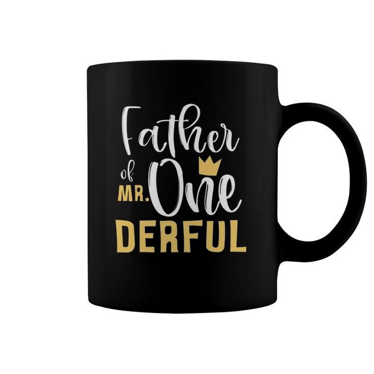 Mens Father Of Mr Onederful 1St Birthday First One-Derful Party Coffee Mug