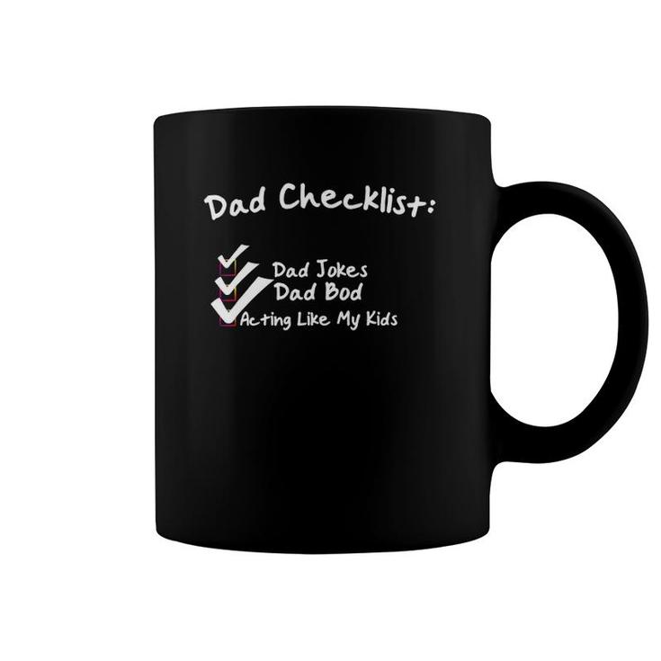 Mens Father's Day Checklist Coffee Mug