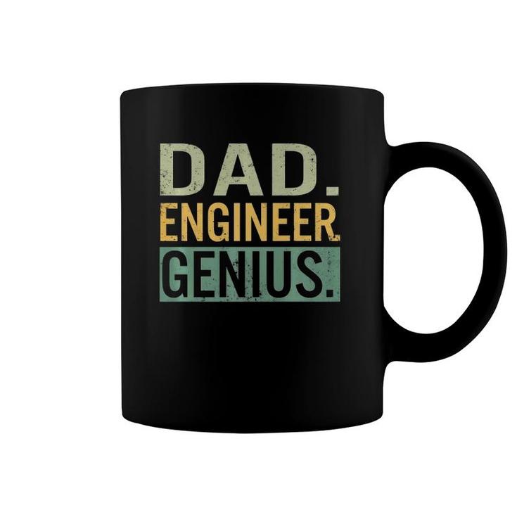Mens Fathers Day Dad Engineer Genius Engineering Daddy Papa  Coffee Mug