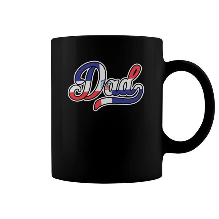 Mens Father's Day Gift For Dominican Dad Dominican Republic Flag Coffee Mug