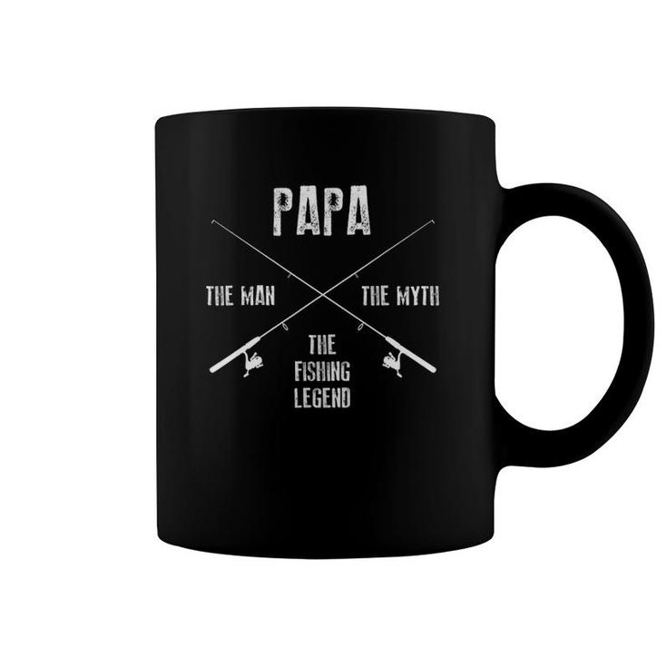 Mens Fishing Papa  Man Myth Legend Father's Day Gift 2 Ver2 Coffee Mug
