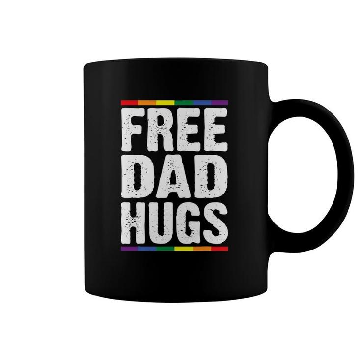 Mens Free Dad Hugs Lgbt Supports Happy Pride Month Coffee Mug