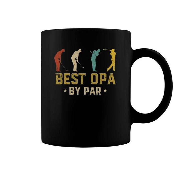 Mens Funny Best Opa By Par Father's Day Gifts Golf Coffee Mug