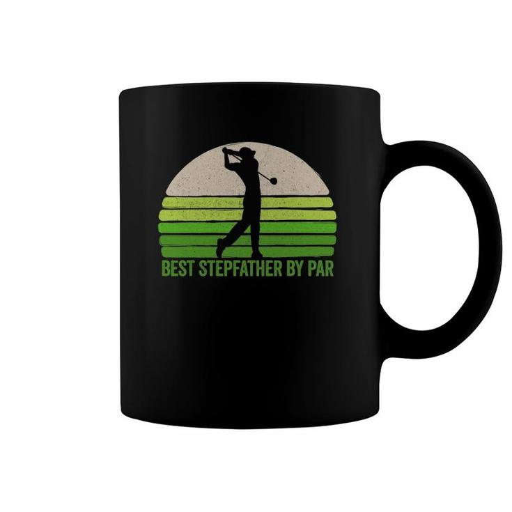 Mens Funny Best Stepdad By Par Golf Apparel Father's Day Vintage Coffee Mug
