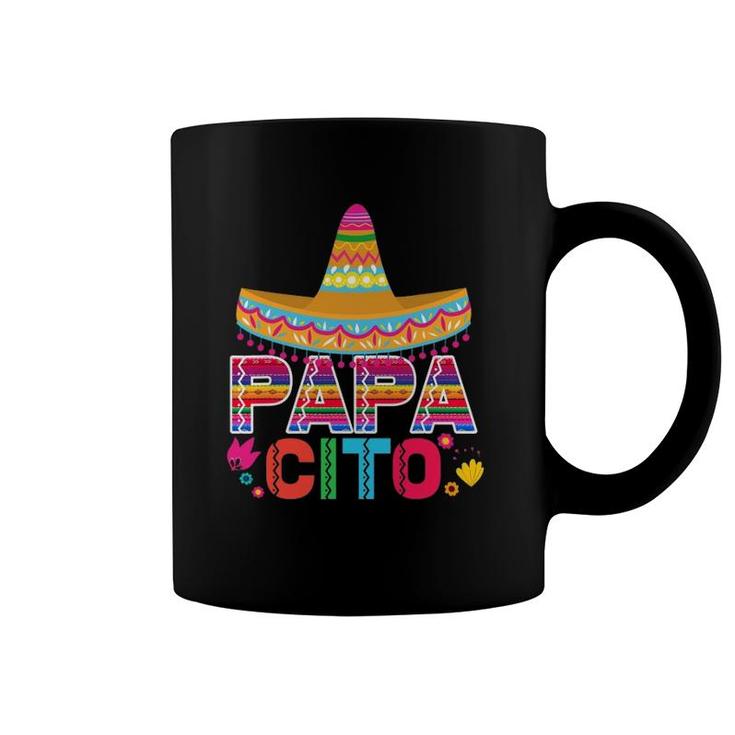 Mens Funny Father's Day Gift For Men Papacito Dad Coffee Mug