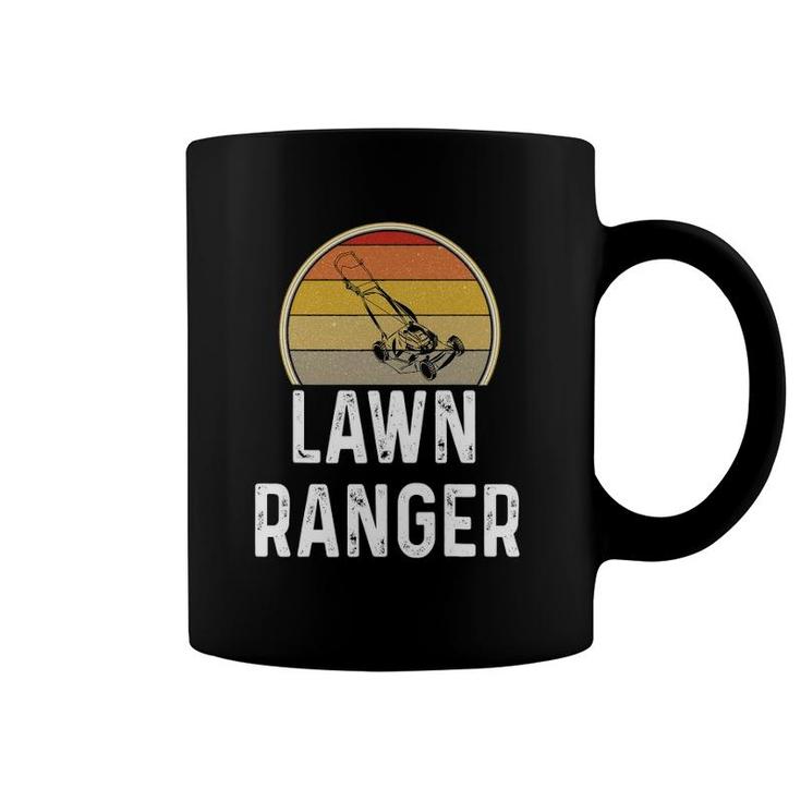 Mens Funny Lawn Ranger Mowing Grass Cutting Dad  Retro Gift Coffee Mug