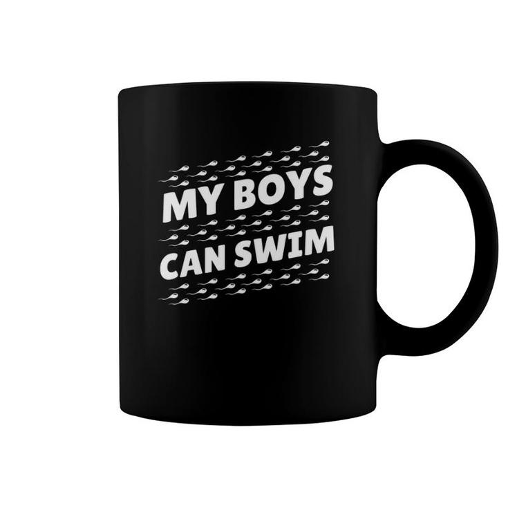 Mens Funny My Boys Can Swim - First Time Dad To Be Gift Coffee Mug