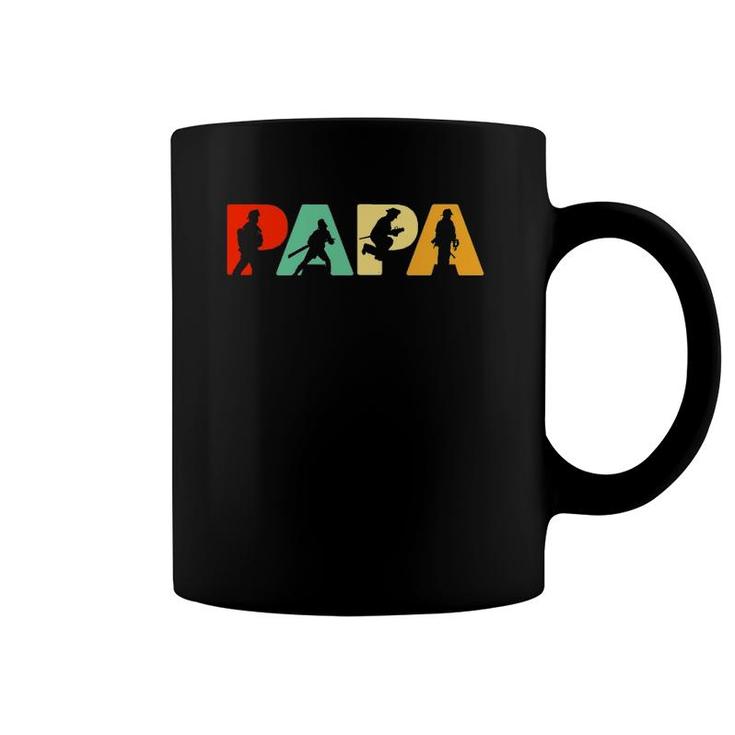 Mens Funny Papa Firefighter Father's Day Gift For Dad Coffee Mug