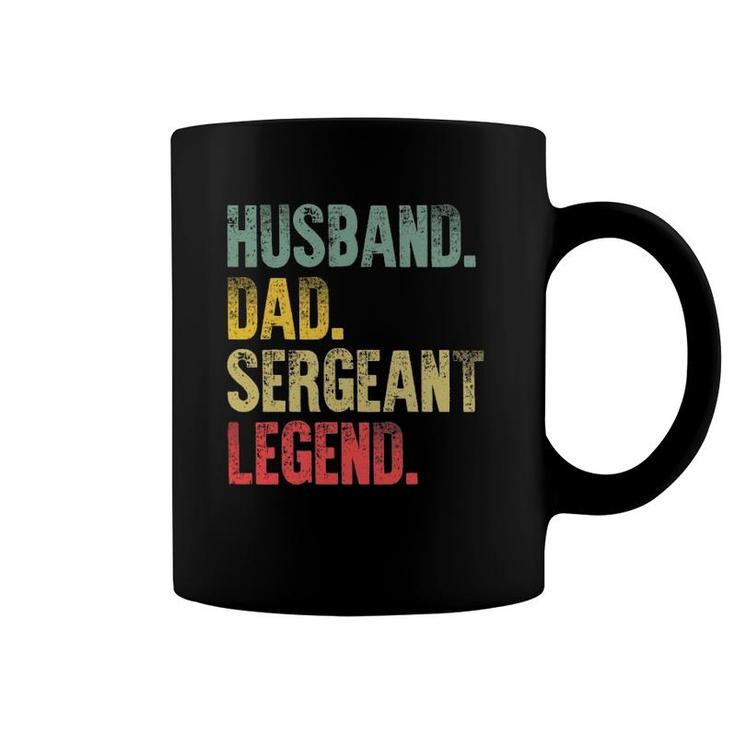 Mens Funny Vintage Husband Dad Sergeant Legend Retro Coffee Mug