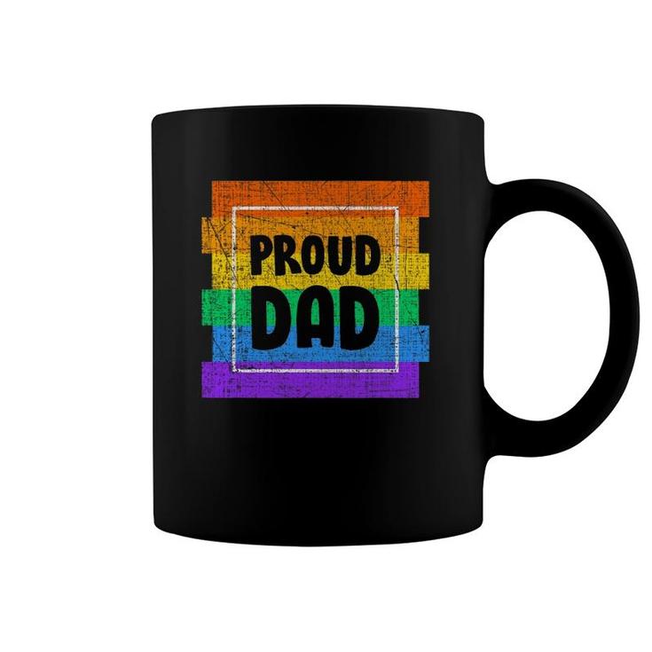 Mens Gay Pride Proud Dad Father Partner Lgbtq Coffee Mug