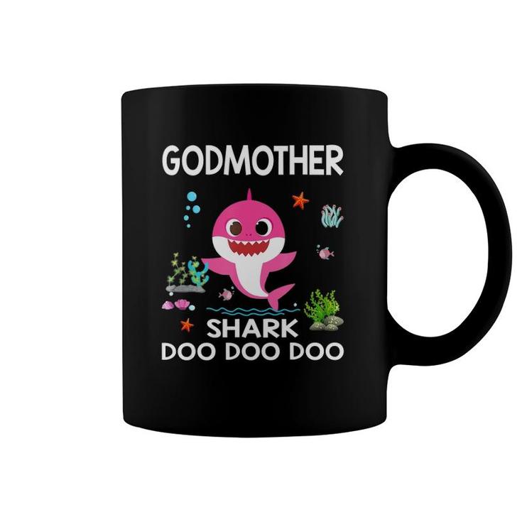 Mens Godmother Shark  Funny Mothers Day Gift For Kids Womens Coffee Mug
